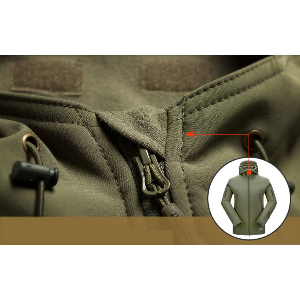 Dawson Waterproof Military Jacket with Hood