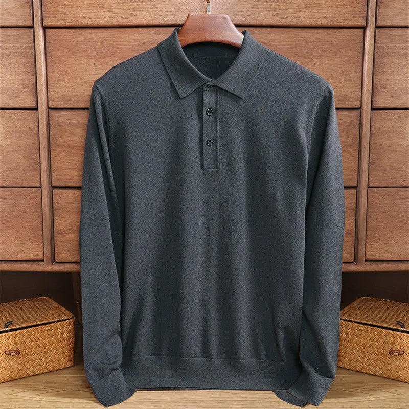 Casual long-sleeved polo shirt Rick