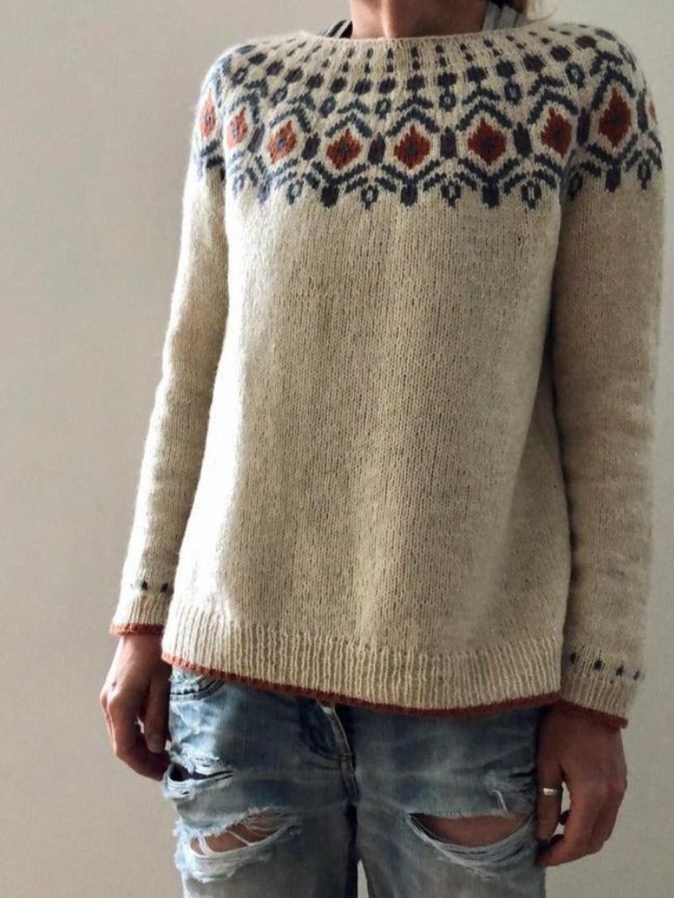 Retro knitted sweater Eliora