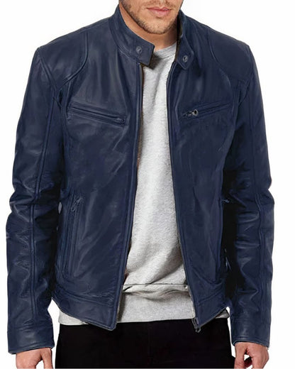 Motorcycle leather jacket for men Erwan