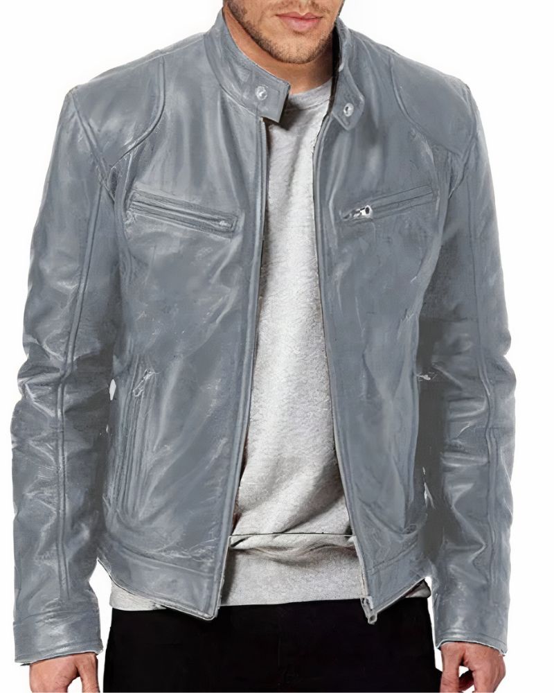 Motorcycle leather jacket for men Erwan