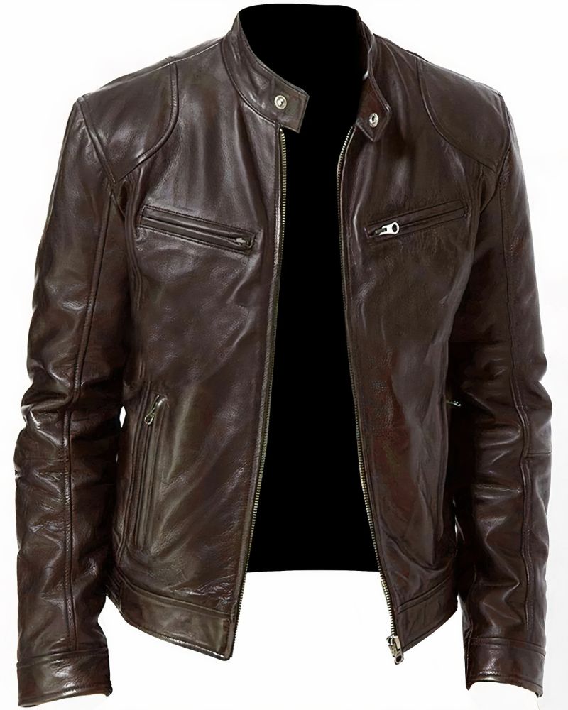 Motorcycle leather jacket for men Erwan