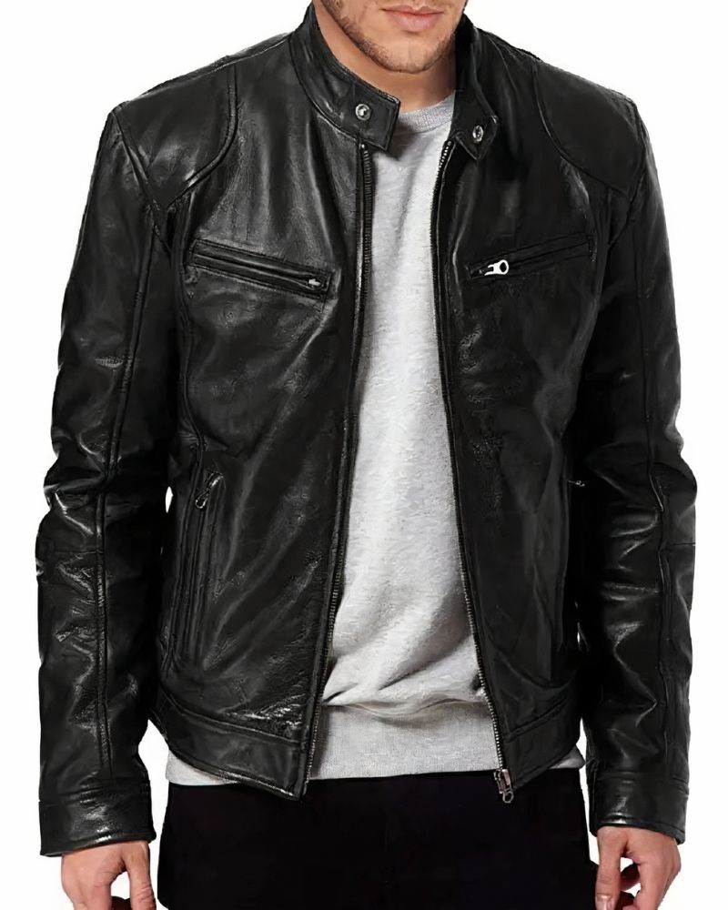 Motorcycle leather jacket for men Erwan