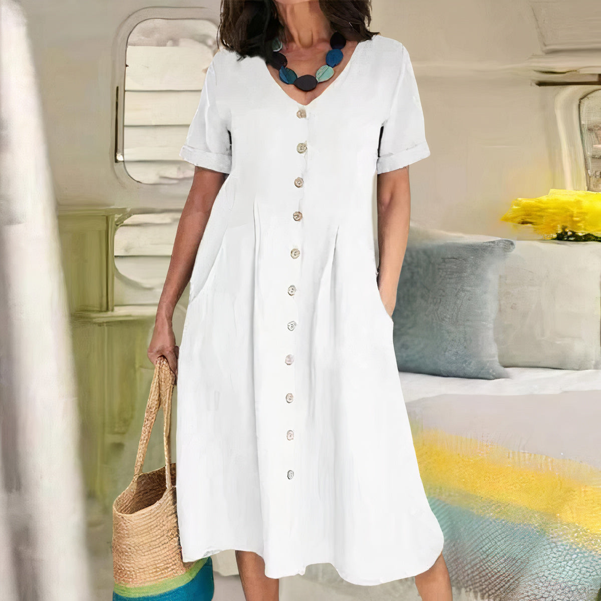 cotton linen dress