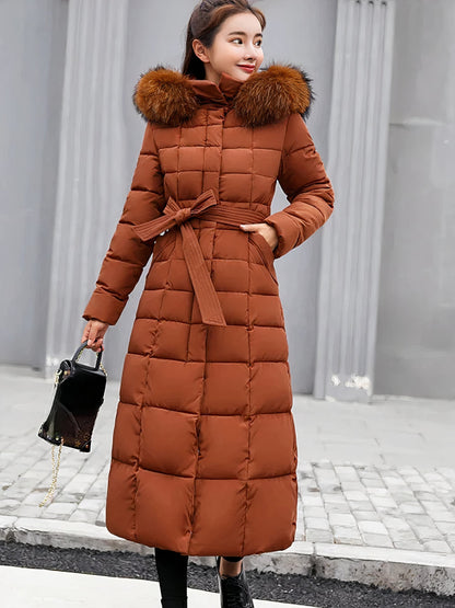 Long cozy winter coat for women Estella