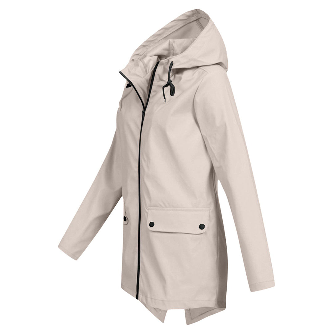 Women's Long Raincoat with Hood Romy