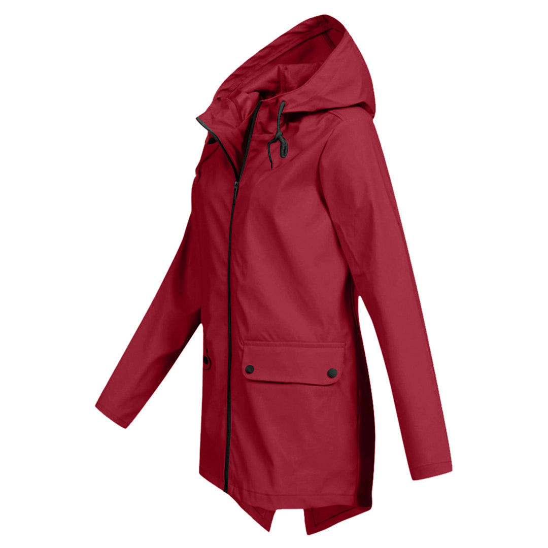 Women's Long Raincoat with Hood Romy