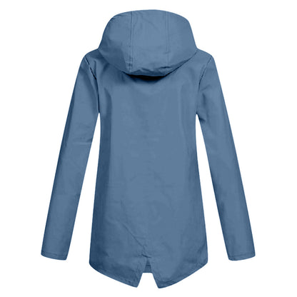 Long raincoat with hood for women Romy