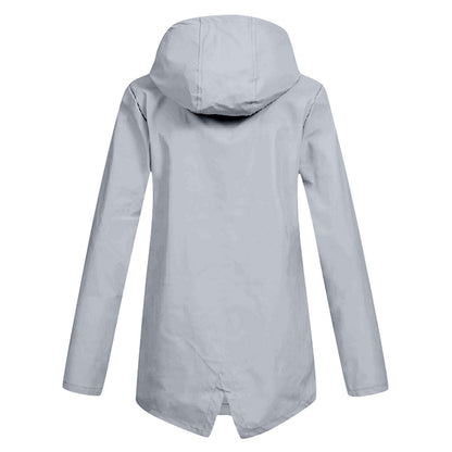 Women's Long Raincoat with Hood Romy