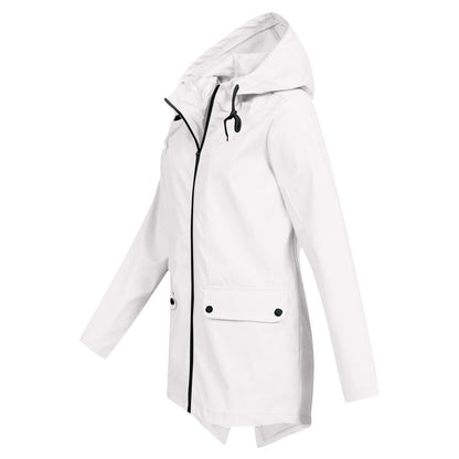 Women's Long Raincoat with Hood Romy