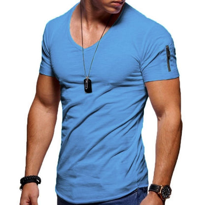 Men's Muscle T Shirt with V Neck Shaun 