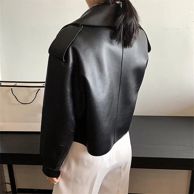 Fashionable leather jacket for women Evi