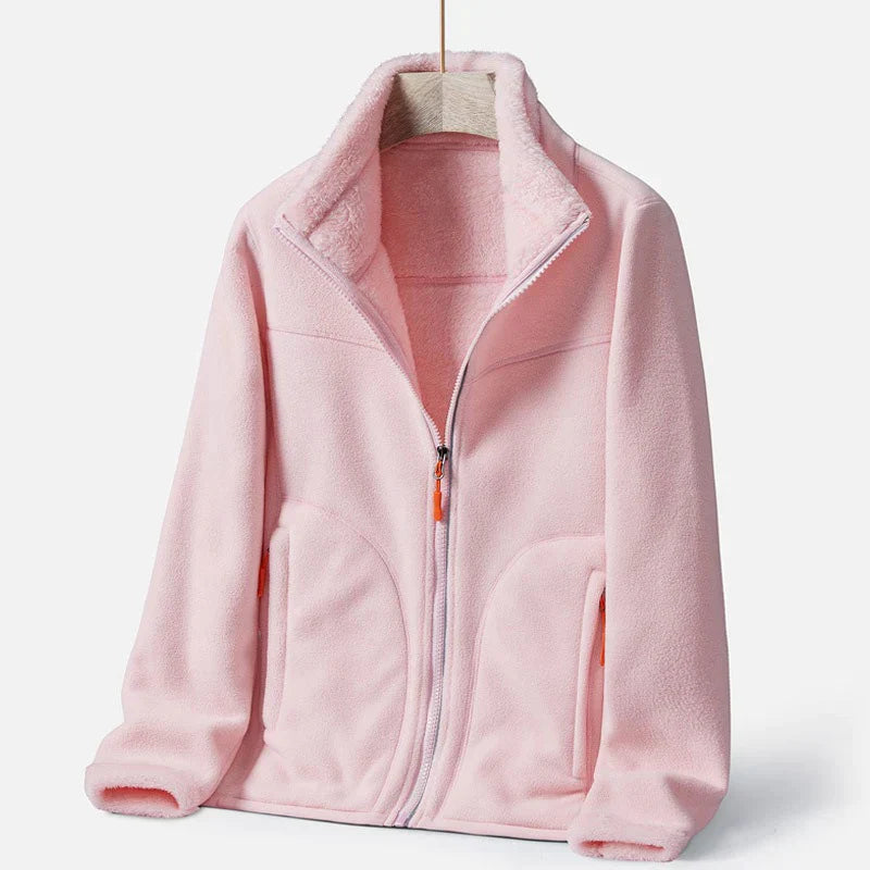 Reversible fleece jacket made from Harlow polar fabric