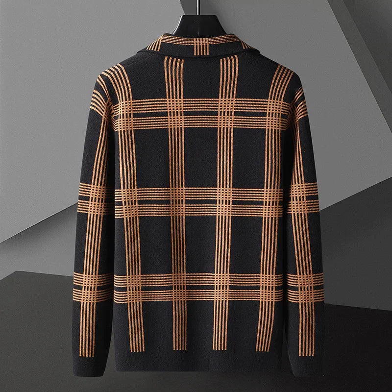 Stylish striped wool cardigan for men Harrison