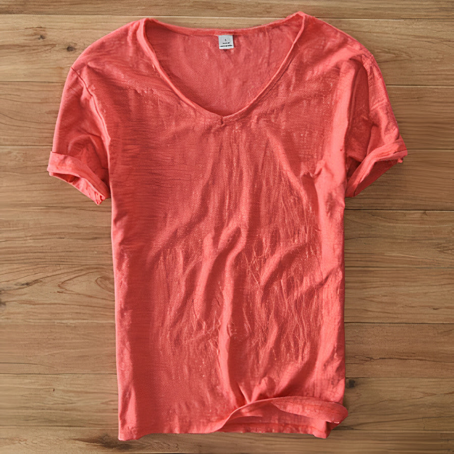 Summer T-Shirt made of cotton and linen for men Geno