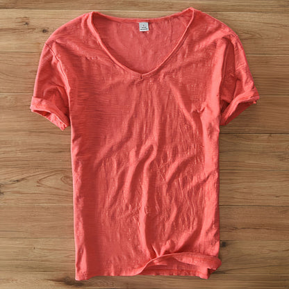 Summer T-Shirt made of cotton and linen for men Geno