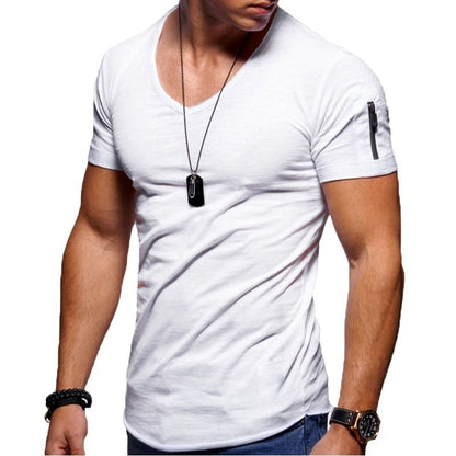 Men's Muscle T Shirt with V Neck Shaun 