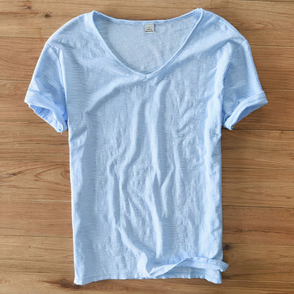 Summer T-Shirt made of cotton and linen for men Geno