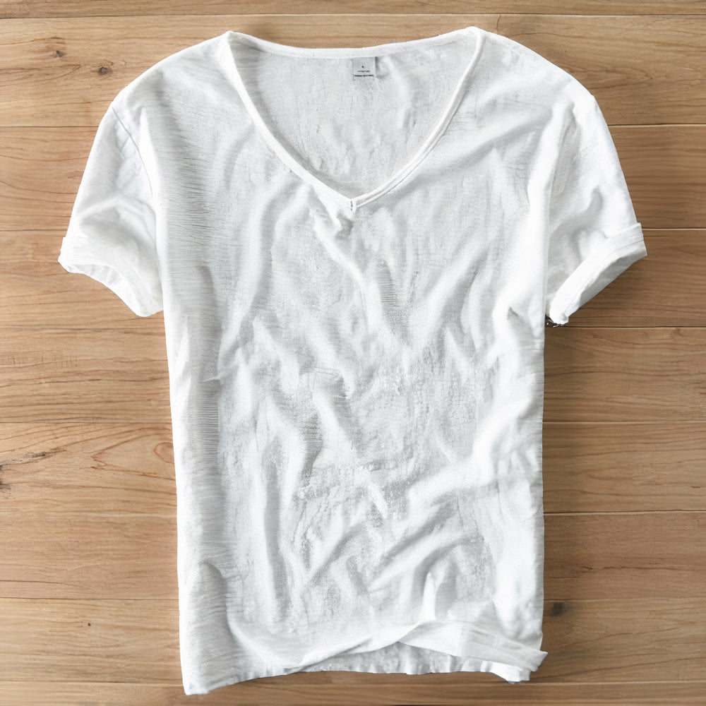 Summer T-Shirt made of cotton and linen for men Geno