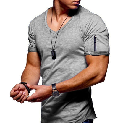 Men's Muscle T Shirt with V Neck Shaun 