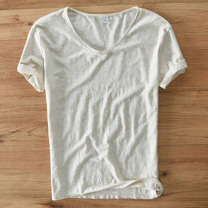 Summer T-Shirt made of cotton and linen for men Geno