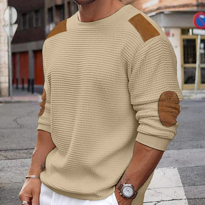 Patchwork knitted sweater for men Ian