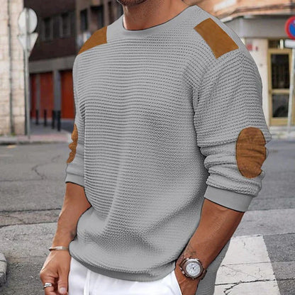 Patchwork knitted sweater for men Ian