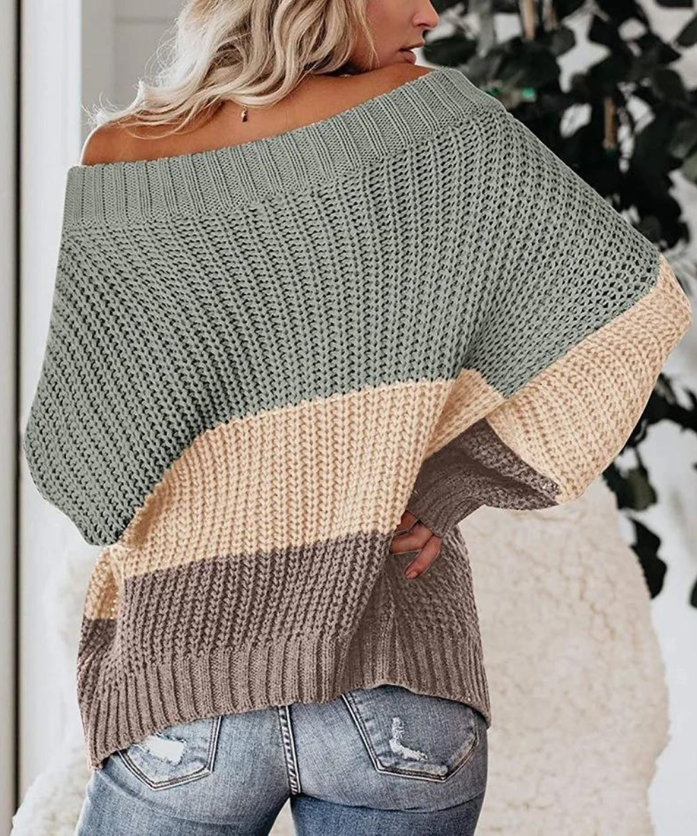 Retro color-block sweater Jane