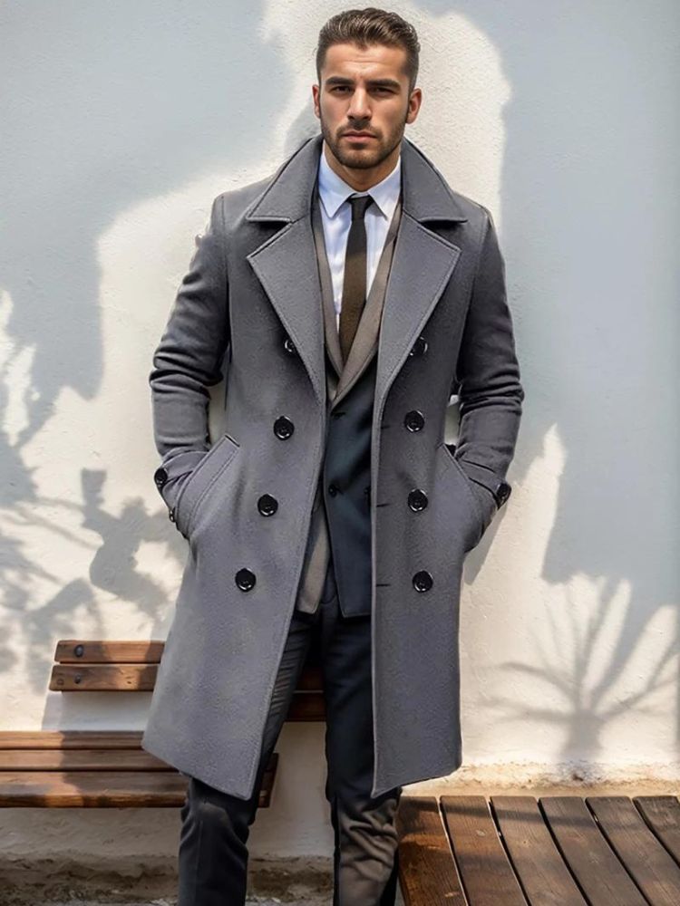 Wool coat for men Jansen for autumn and winter 