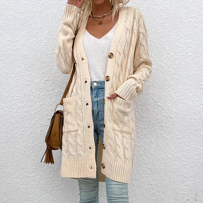 Journee calf-length cardigan 