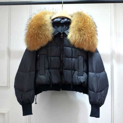 Solid women's puffer jacket for winter Joyce