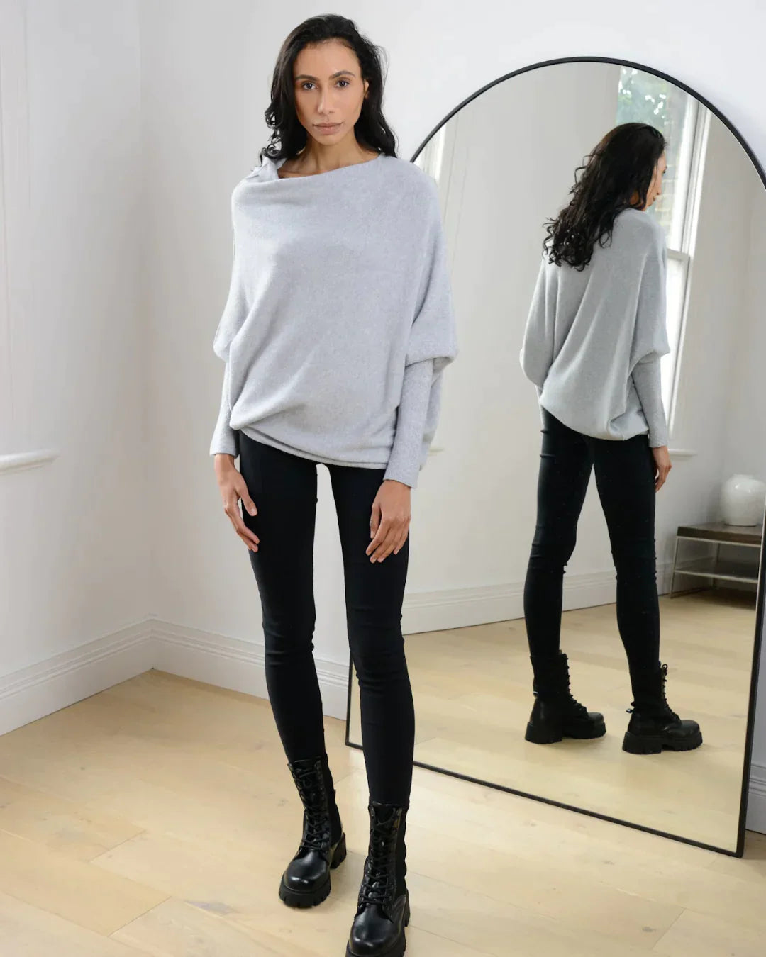 Asymmetric draped sweater Karen