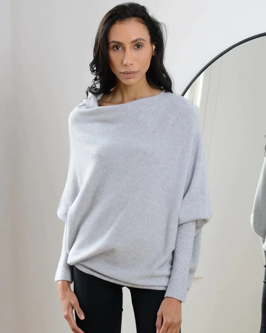 Asymmetric draped sweater Karen