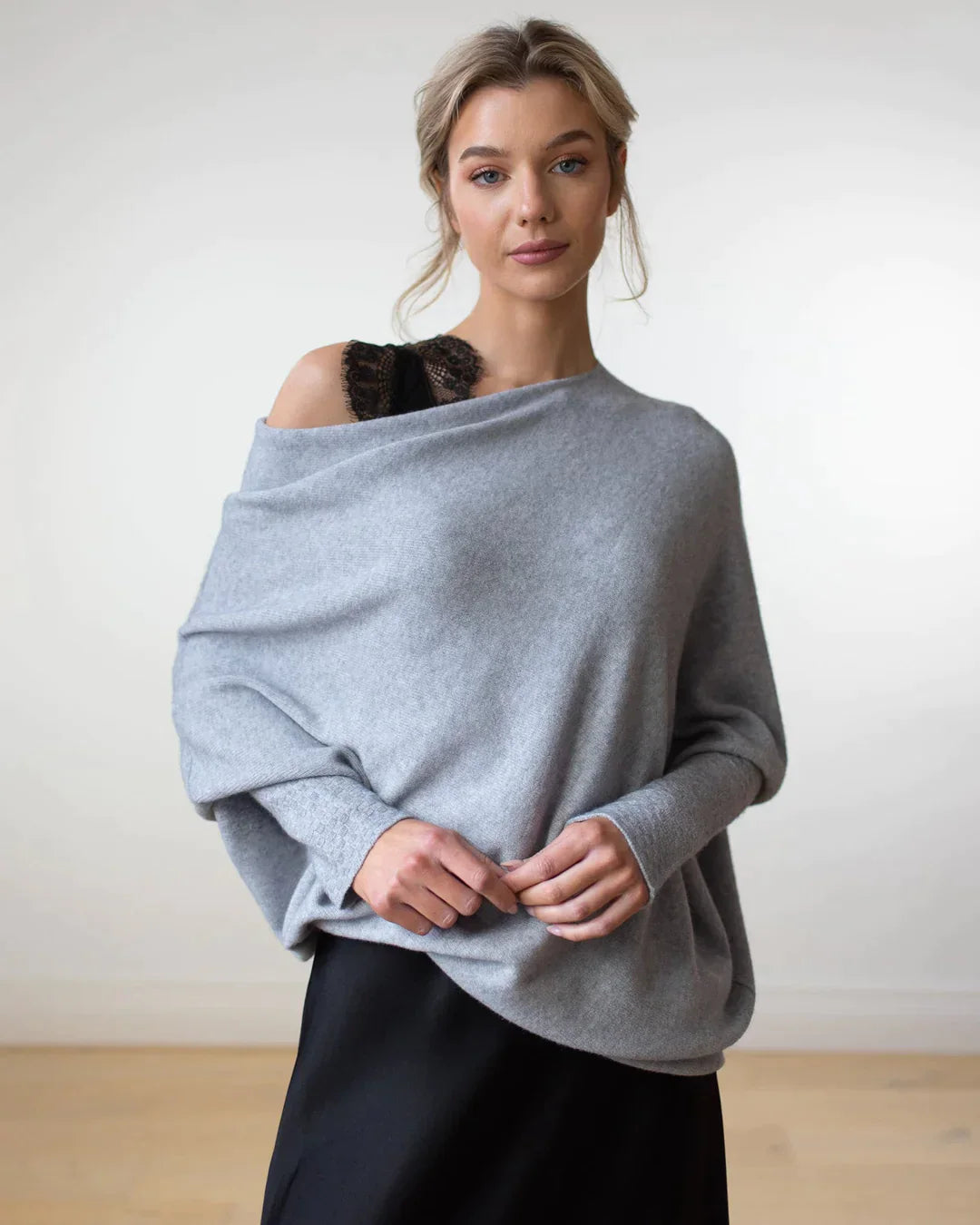 Asymmetric draped sweater Karen