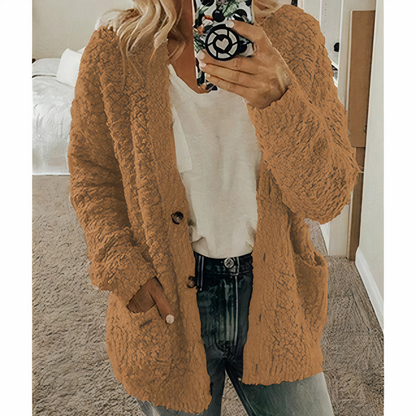 Cozy Plush Knitted Cardigan Karolina