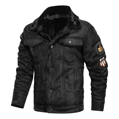 Leather jacket with fleece lining Killian