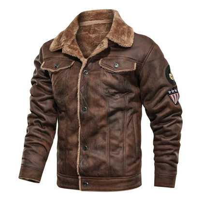 Leather jacket with fleece lining Killian