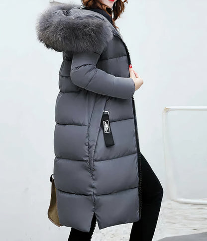 Long coat with fur collar Kora