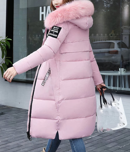 Long coat with fur collar Kora