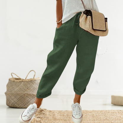 Ivy - Modern and comfortable linen trousers for women