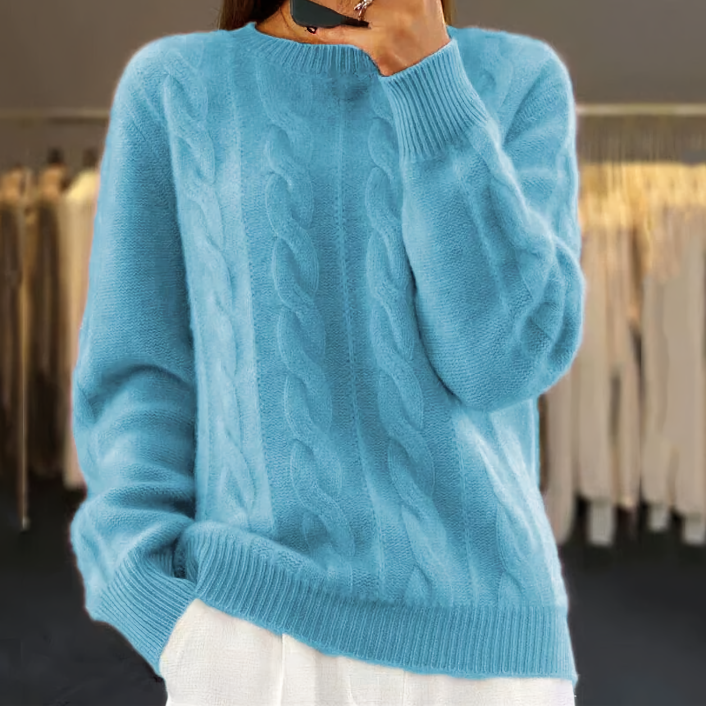 Vintage inspired semi turtleneck sweater Libby