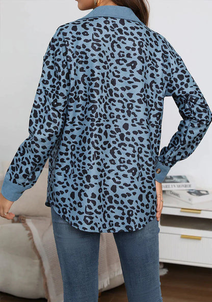 Leopard print corduroy jacket Lucia