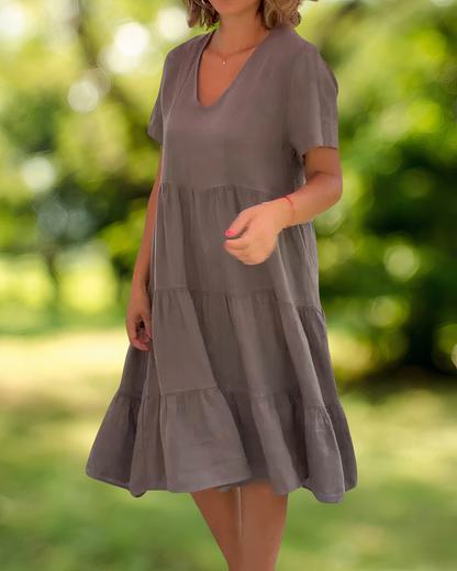 cotton-linen dress