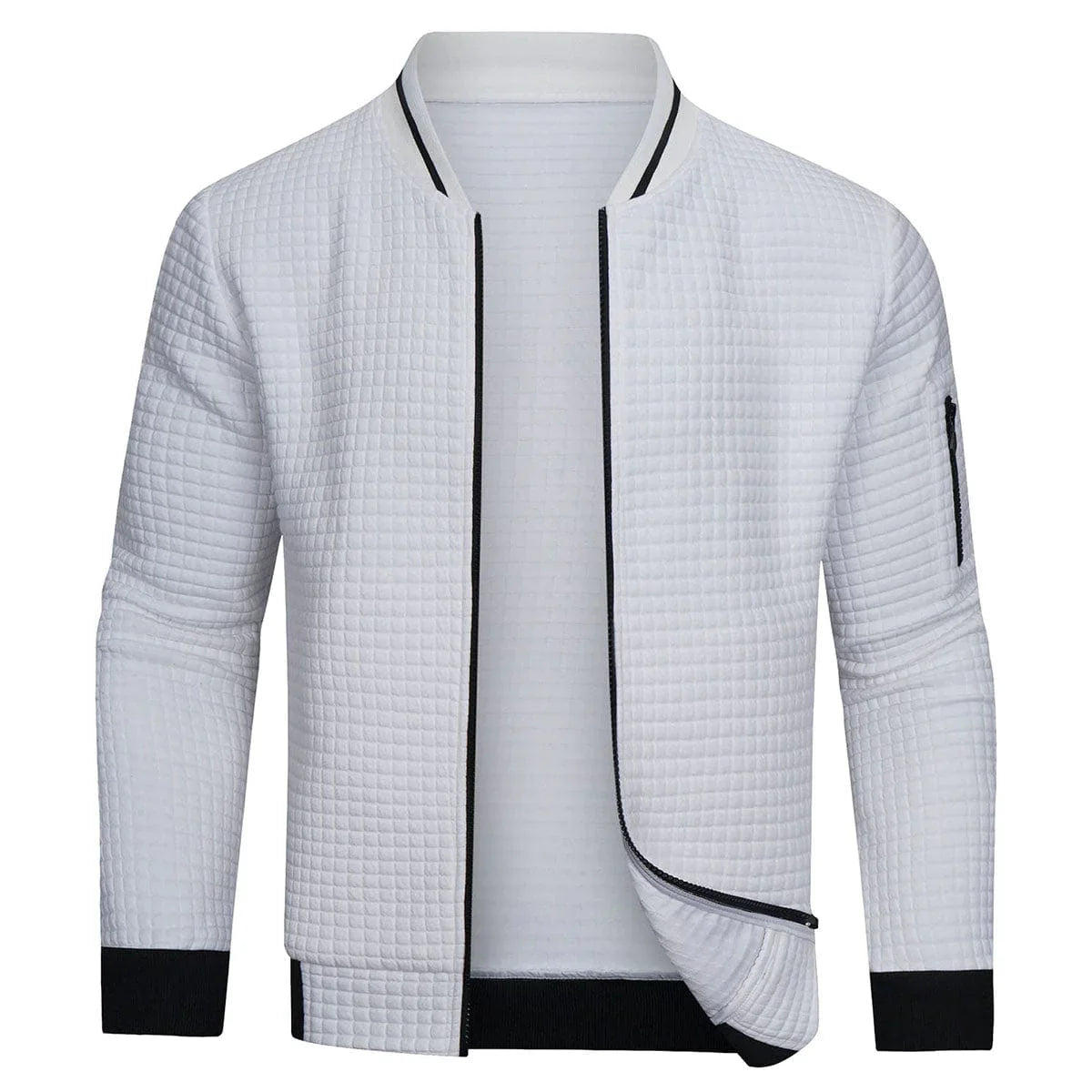 Manuel - Sweater jacket with zipper for men