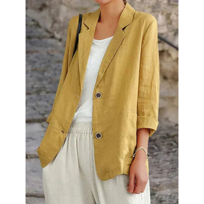 Eleganter Leinenblazer für Damen – Clara