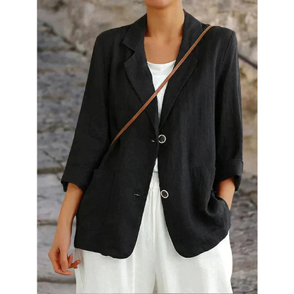 Eleganter Leinenblazer für Damen – Clara