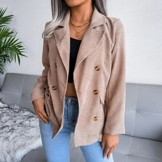 Double-breasted corduroy jacket Martha