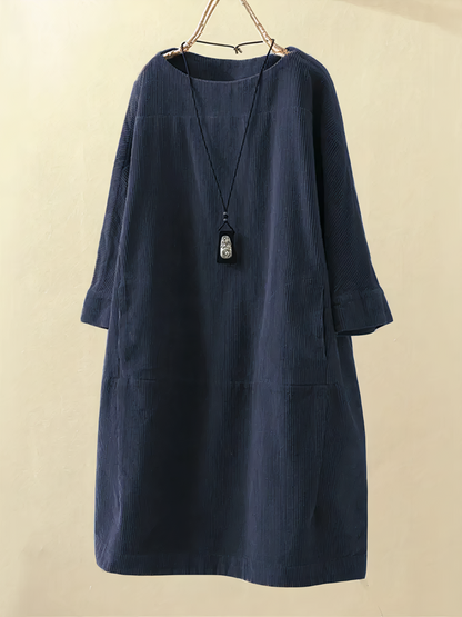 Nancy A-line corduroy dress