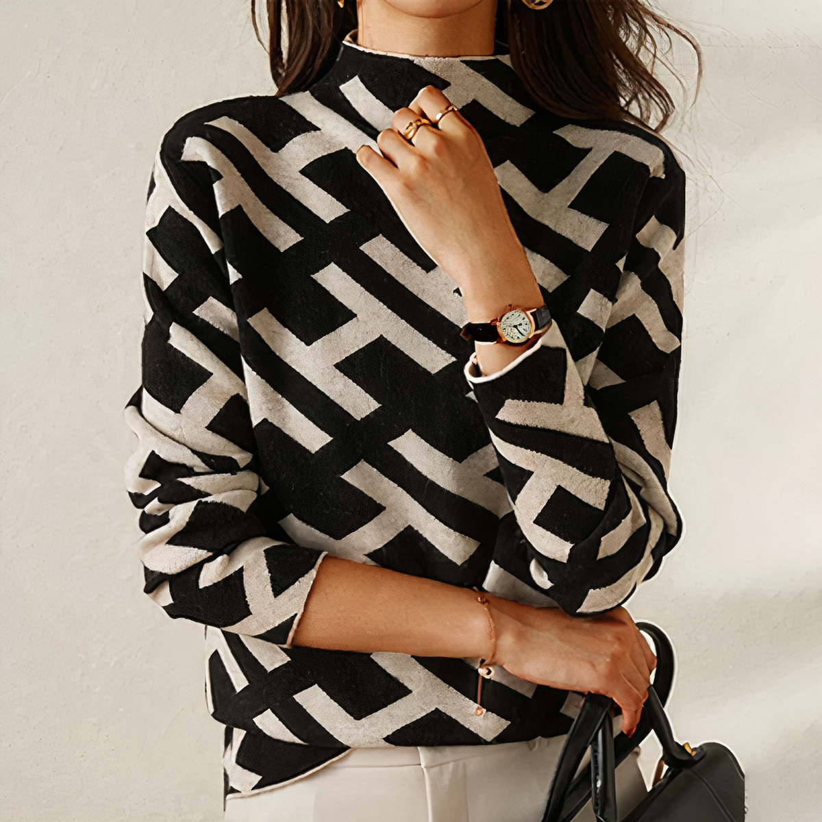 Geometric patterned sweater Nora 