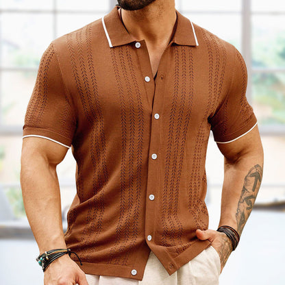 Luxurious men's polo shirt made of high-quality knit Marti